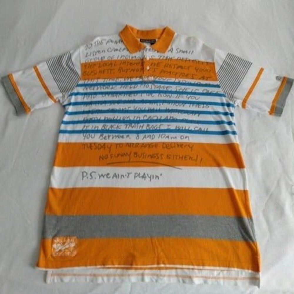 Roca Wear "We Ain't Playing" Polo Shirt Size XL